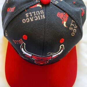 The Classics Chicago Bulls NBA Basketball Champions Hat Cap Black & Red Vintage